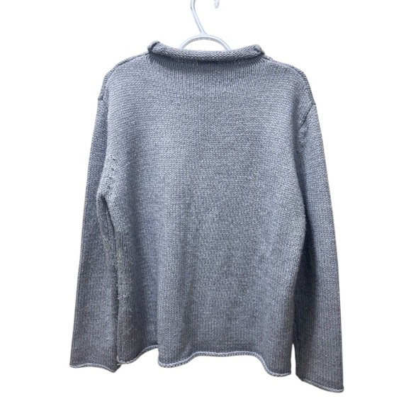 Joe Fresh Cable Knit Grey Mockneck Soft Chunky Sweater Size Large Normcore - Picture 2 of 5